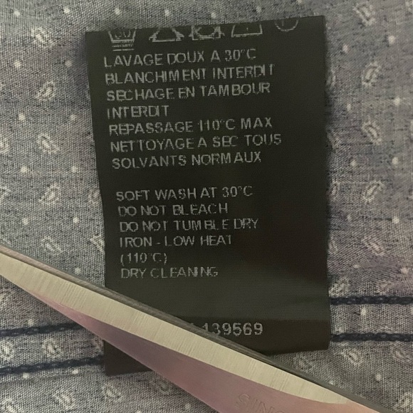 The Kooples Navy Bandanna Paisley Print Pearl Snap Western Fitted Shirt Large - Picture 11 of 12